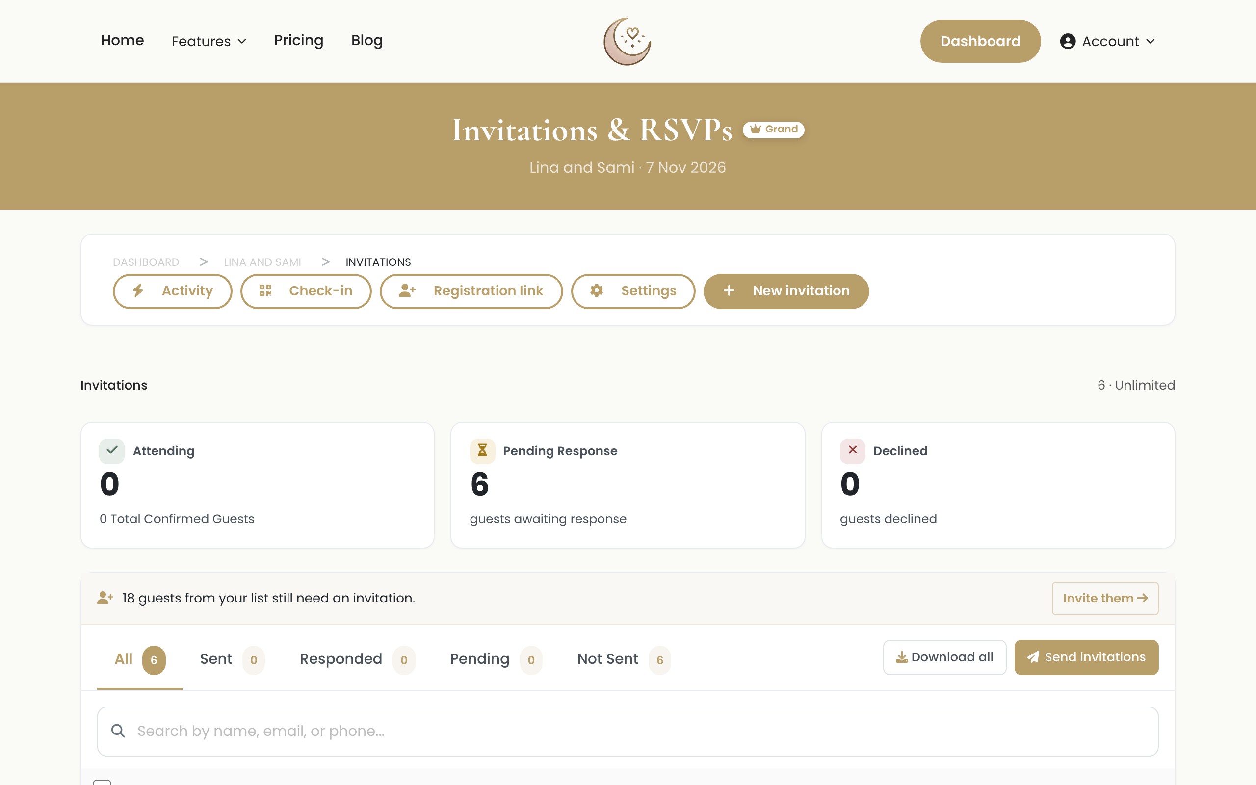Bilingual English and Arabic wedding invitations